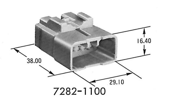 Housing 7282-1100, 10 Pos, 2.3II(090II) Series